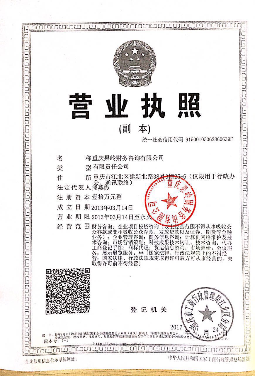 重慶果嶺財(cái)務(wù)咨詢有限公司